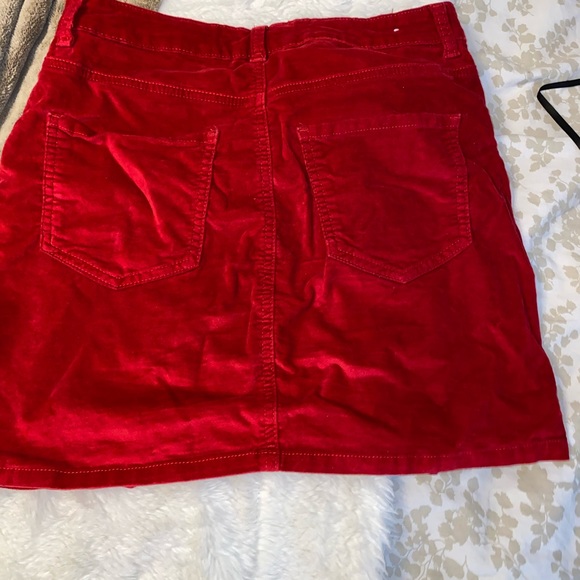 Forever 21 Red Velvet Jean Skirt - Picture 2 of 3